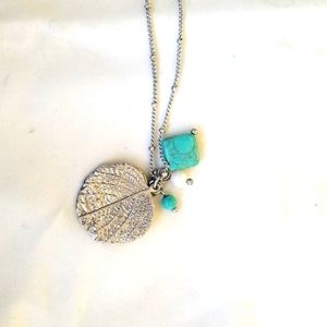 Silver and Teal Necklace